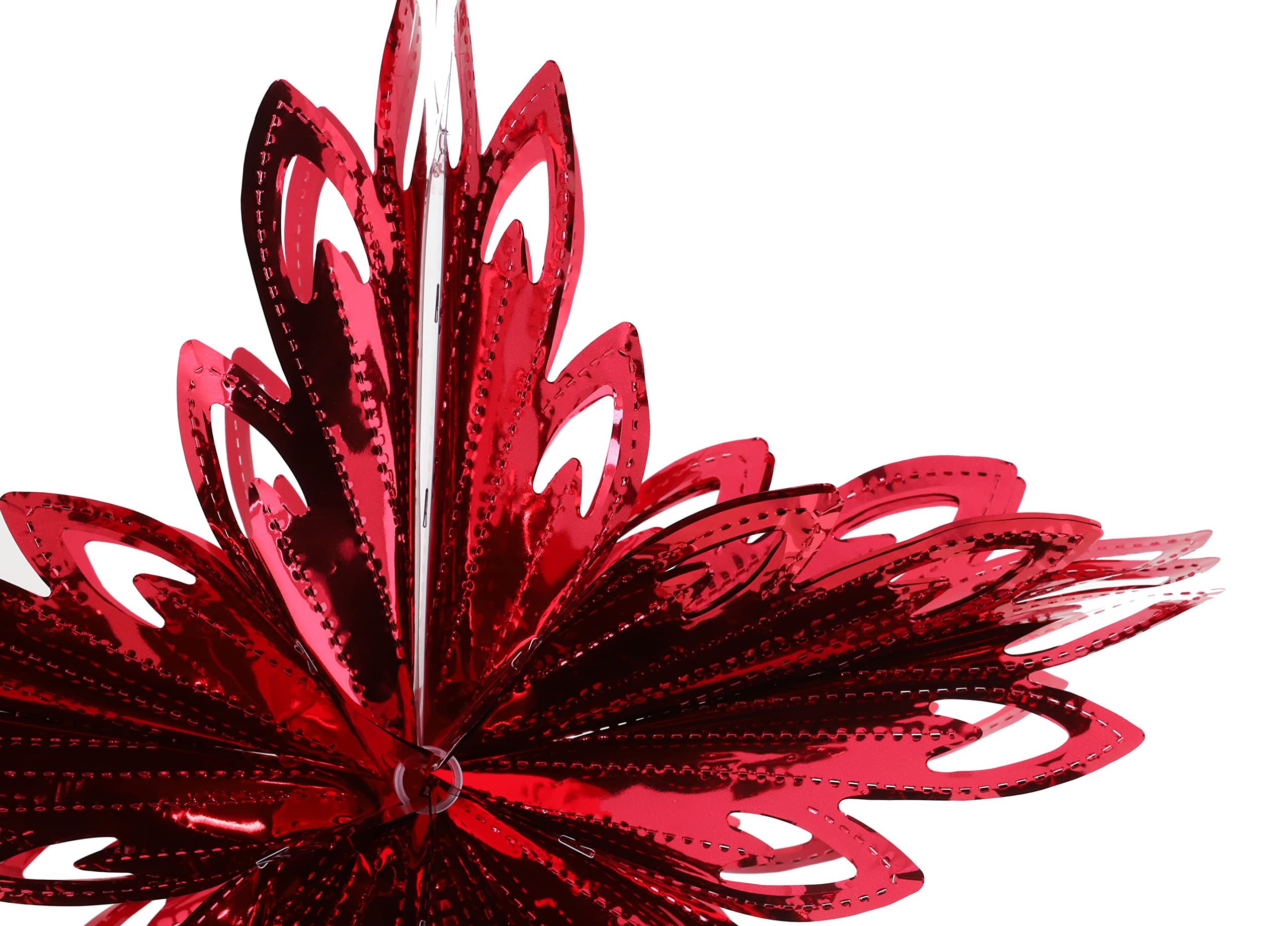 Christmas Concepts® 16” (1.3ft) Large Foil 3D Star Hanging Decoration - Christmas Trimming (Red), 16" - Image 4
