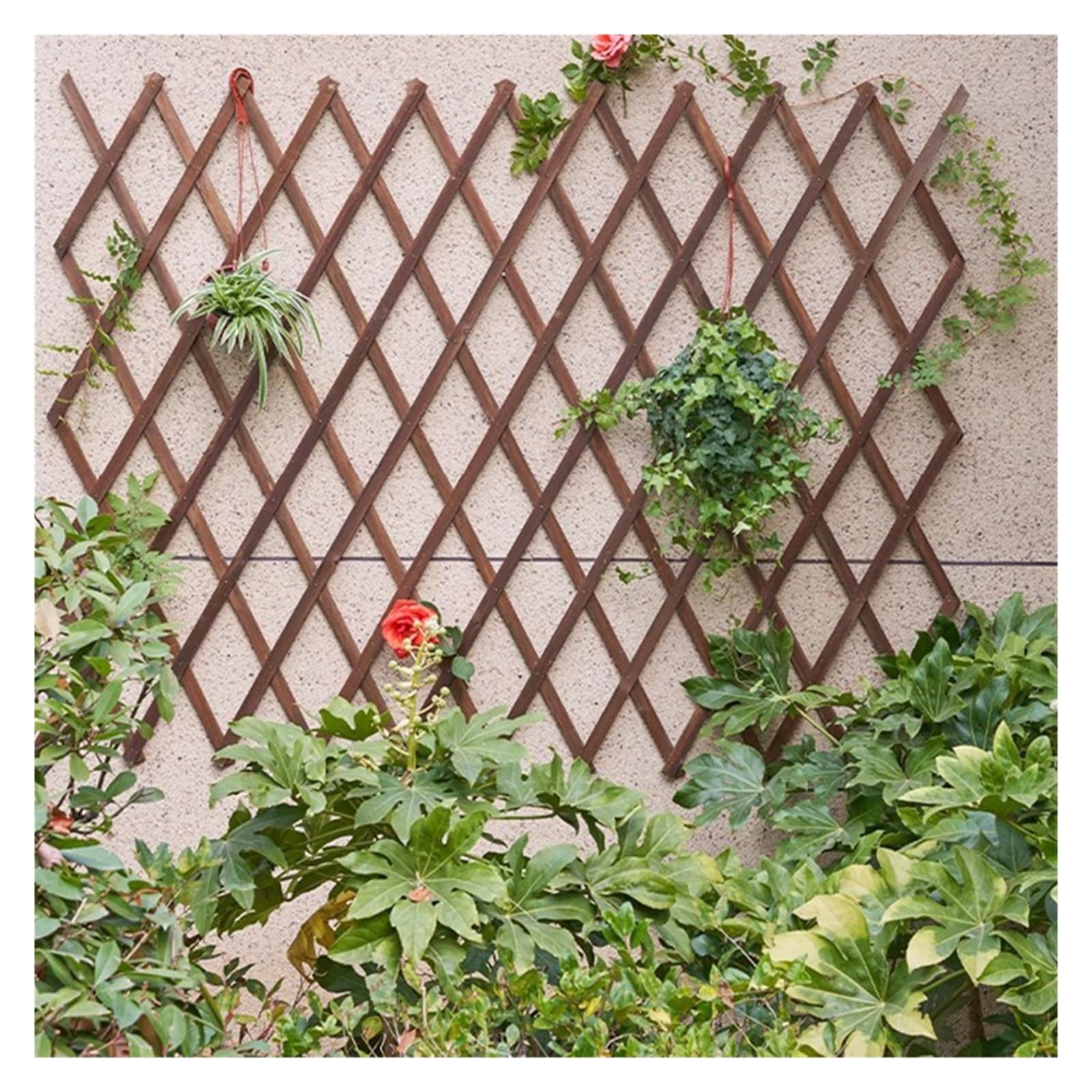 Luoaxinn One Color Expandable Trellis Wooden Garden Expanding Trellis