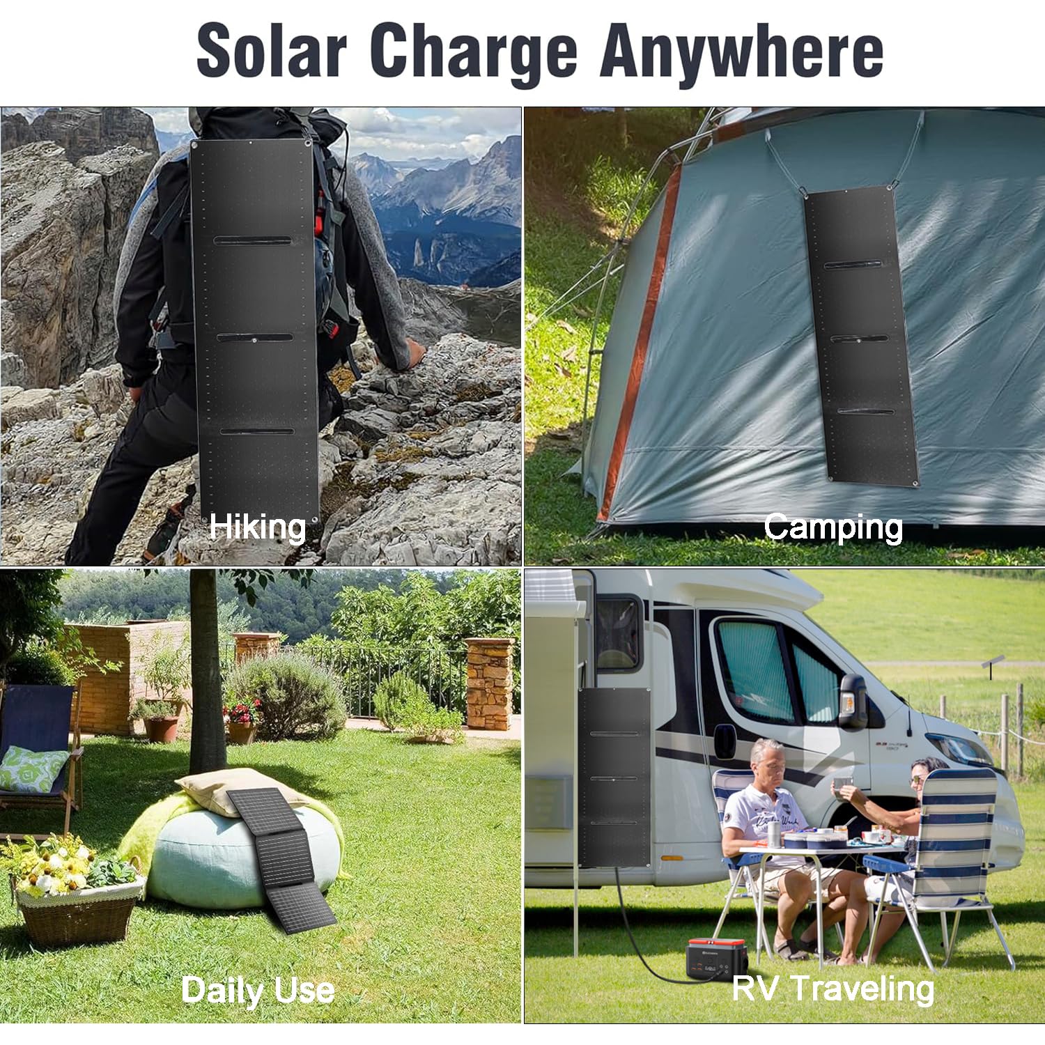 40W Solarpanel Faltbar，Mini Tragbares Solarpanel mit DC & USB-C/USB-A mit robuster Beschichtung & IPX5 in Buchgröße für iPhone, iPad, Powerbank, Camping, Wandern, Outdoor Reisen