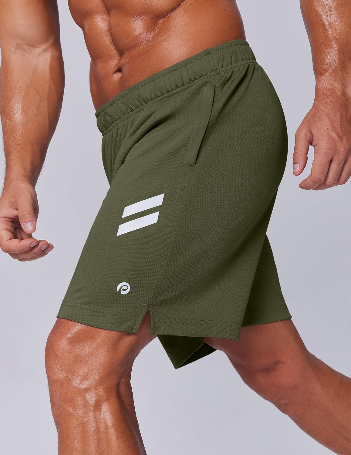 PINSPARK Men's Workout Running Shorts 7" Quick Dry Gym Athletic Shorts with Pockets - Image 4