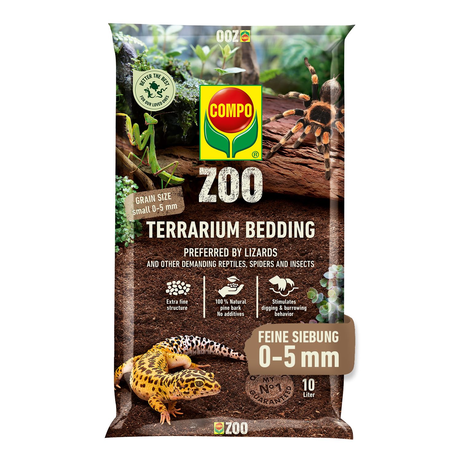 COMPO Podłoże do terrariów Zoo, uniwersalny, drobna ziarnistość 0-5 mm