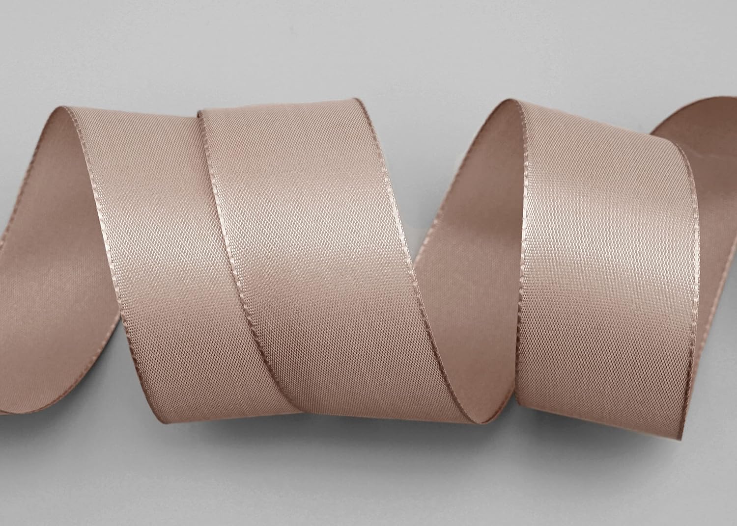50 m x 40 mm Taupe Decorative Ribbon Gift Ribbon Fabric Ribbon Table Decoration Wedding Easter Ribbon Visco TAFT Card Making Crafts - Image 5