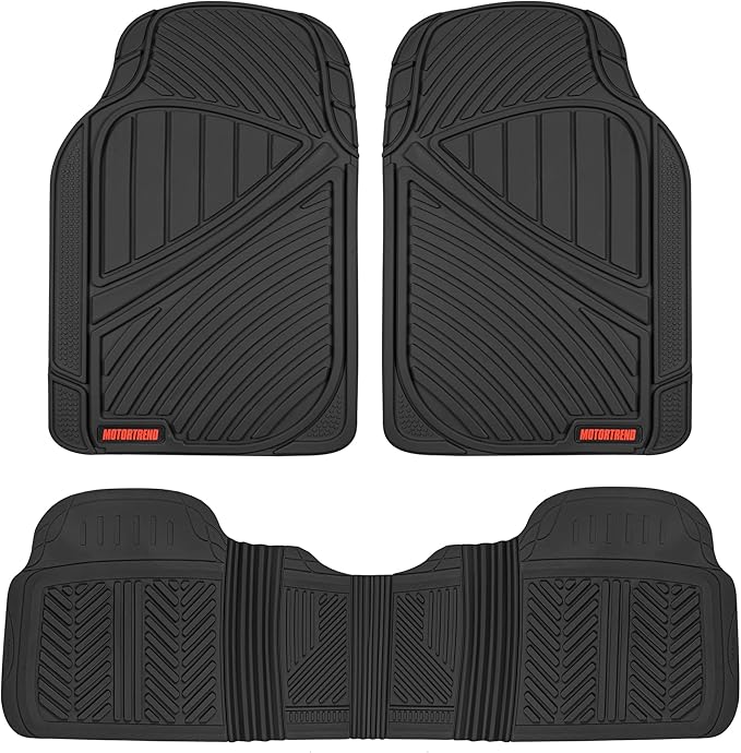 Motor Trend FlexTough Performance All Weather Rubber Car Floor Mats 3