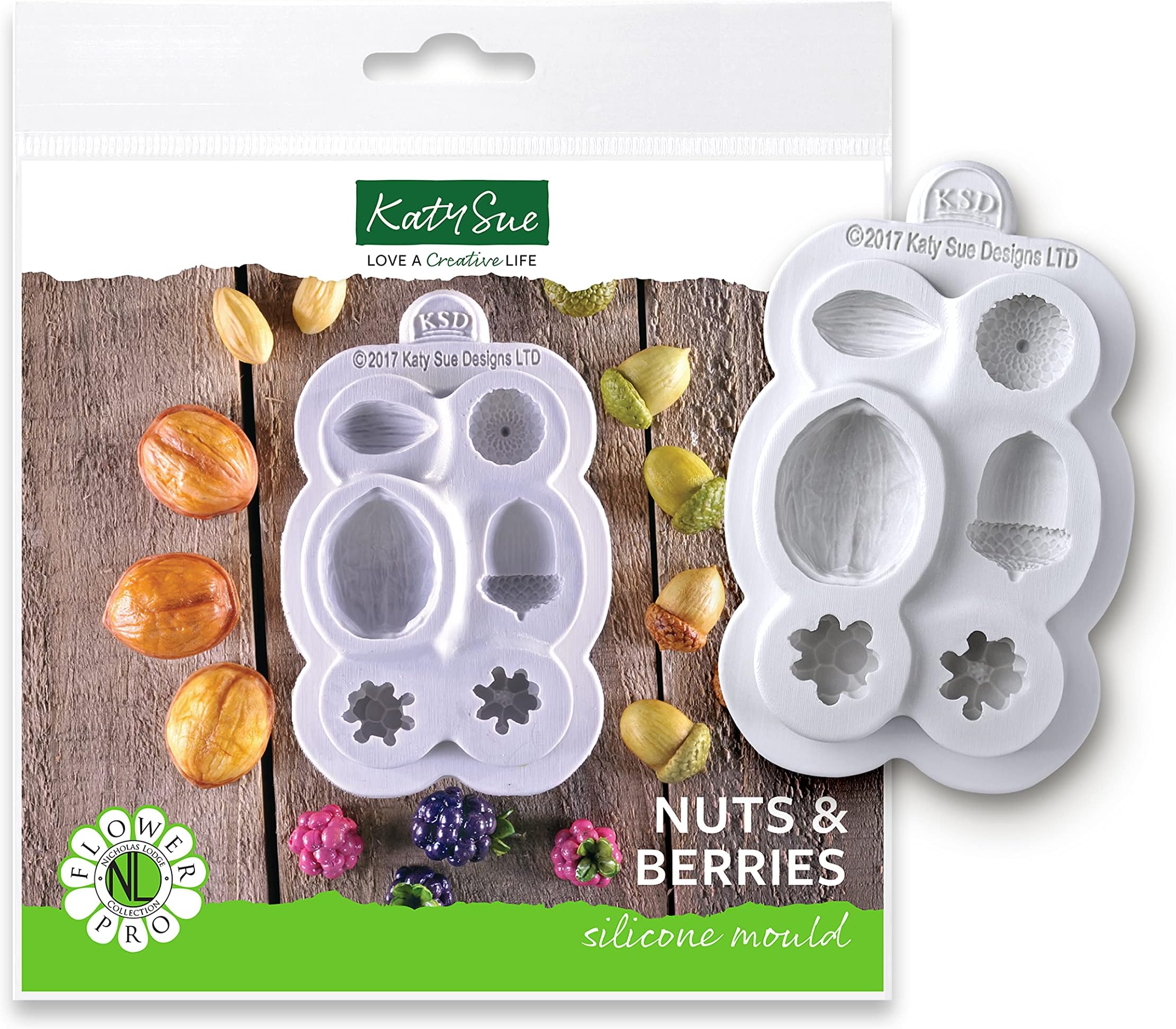 Flower Pro Nuts & Berries Silicone Mould for Cake Decorating & Craft by Katy ...