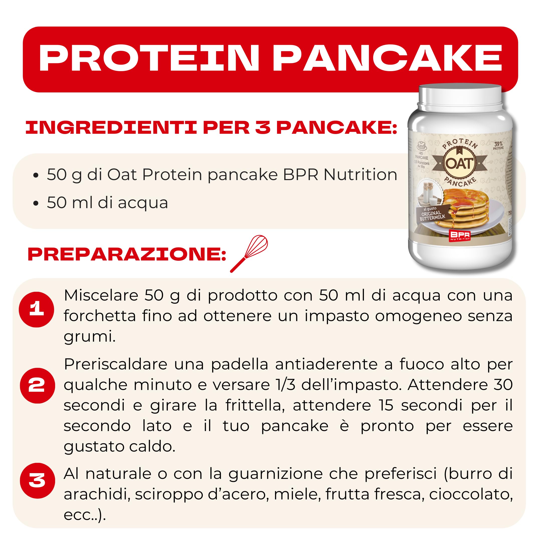 BPR Nutrition Oat Protein Pancake Original - 750 g