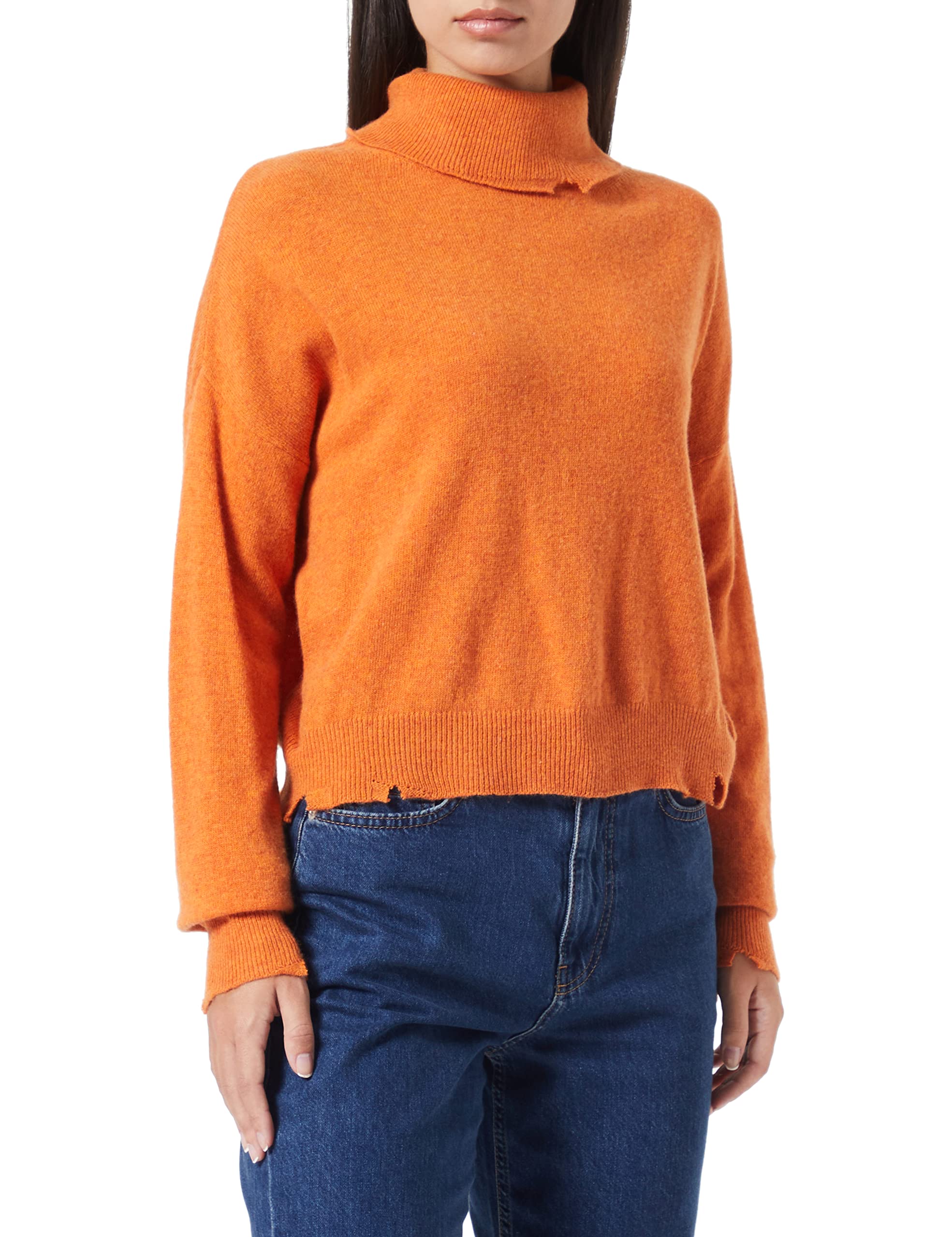 Replay Damen Pullover Rollkragenpullover Wolle