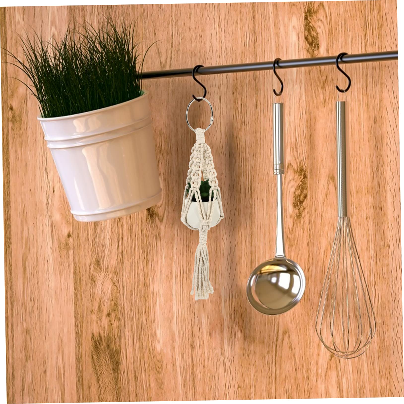 Cestas De Madera Colgantes 2 Cestas Colgantes De Algodón Colorido Para  Macetas, Soporte Para Macetas, Macramé Para Interiores Y Exteriores,  Decoración Bohemia De 40 Pulgadas Cestas Colgantes Para Cajon, image size:1629x1629