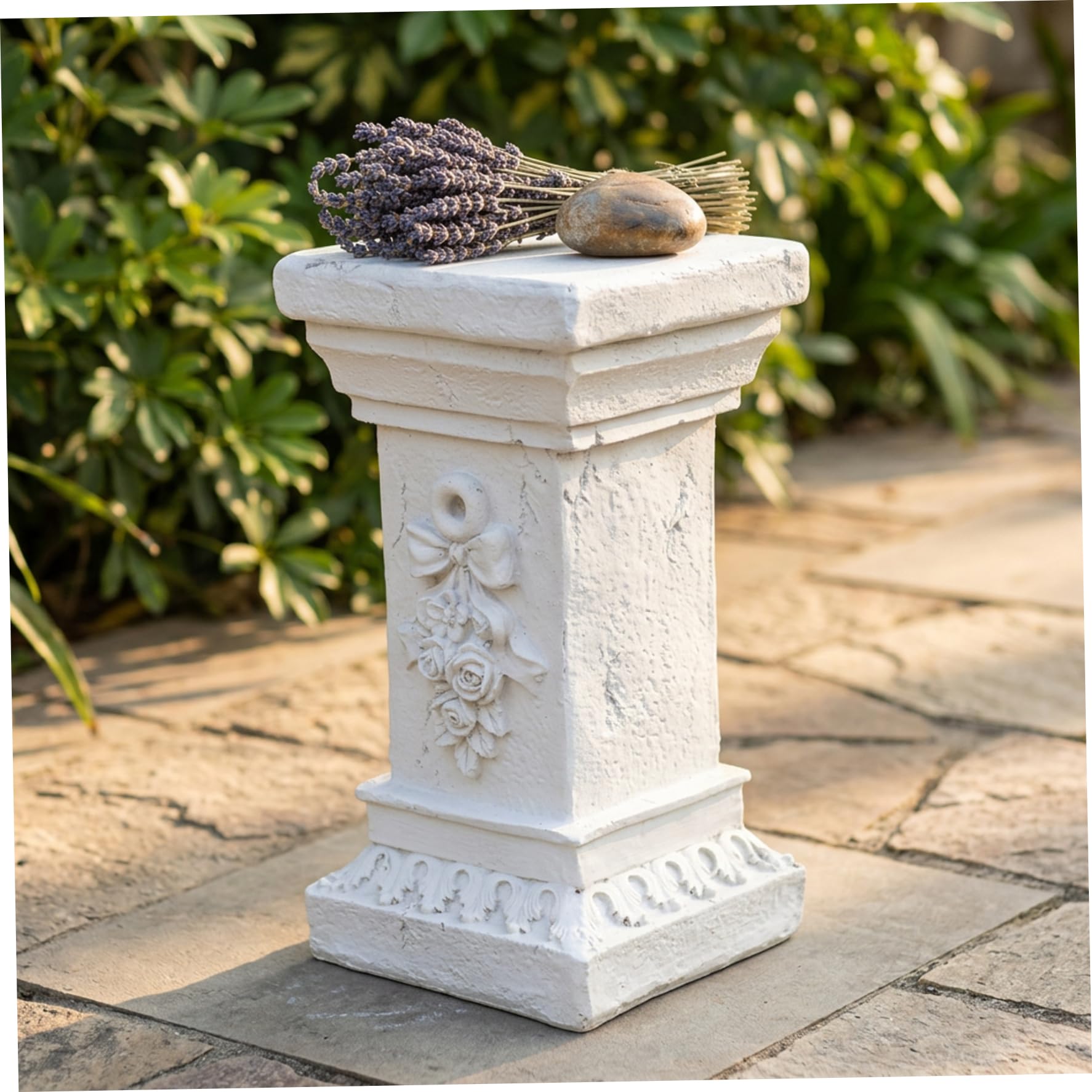 Colonnes et piliers européens élégants, Colonne et Pilier en résine résistante aux intempéries pour Statues, Pots de Fleurs, décor 11, 81 x 6, 69 x 6, 69 Pouces, Support de jardinière