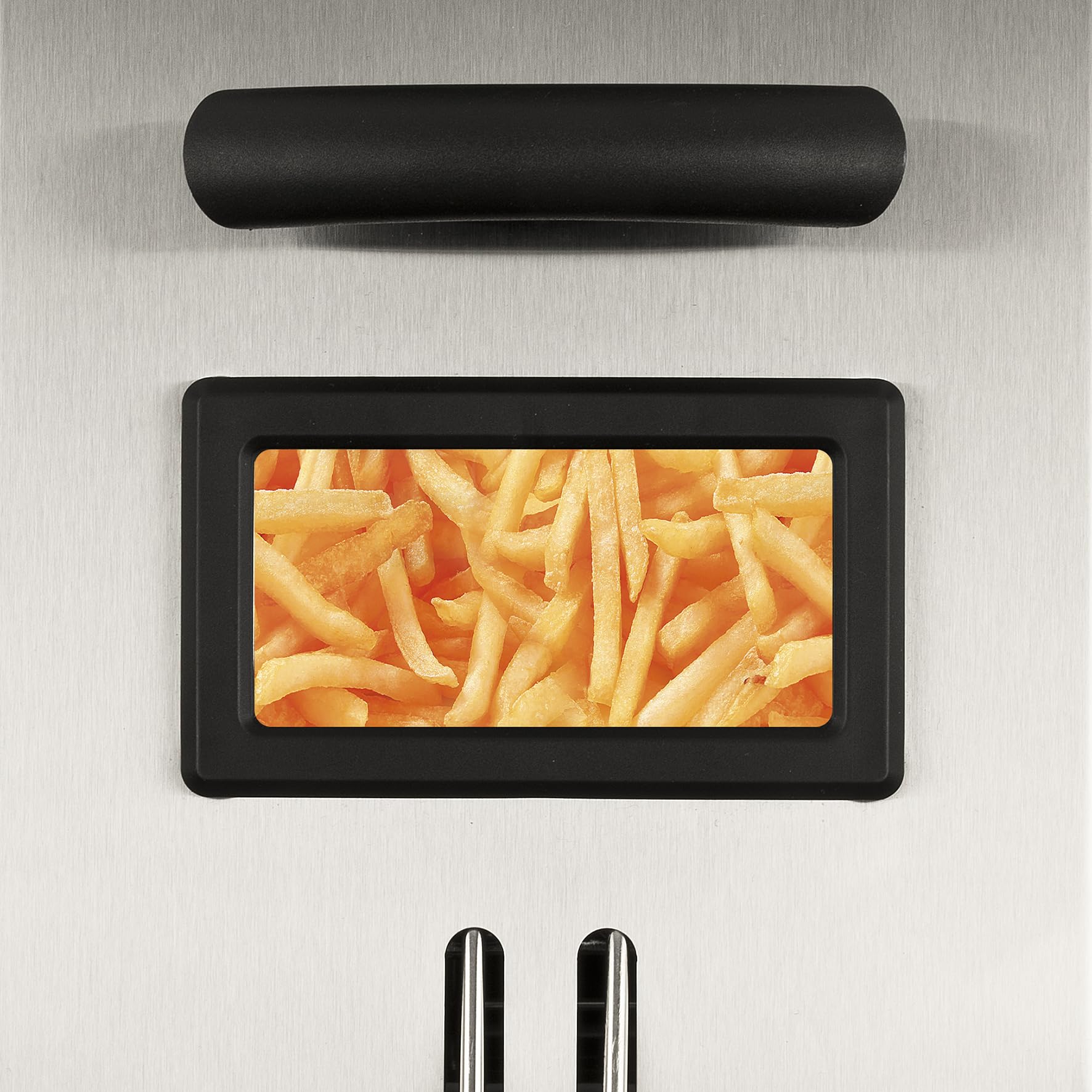G3 Ferrari G10203 Pastella Friggitrice, 2000 W, 3 Litri, Contenitore Smaltato, Cestello INOX, Temperatura regolabile 130° - 190°C Filtro Anti-odore, Coperchio con Finestra, Facile da pulire, Grigio