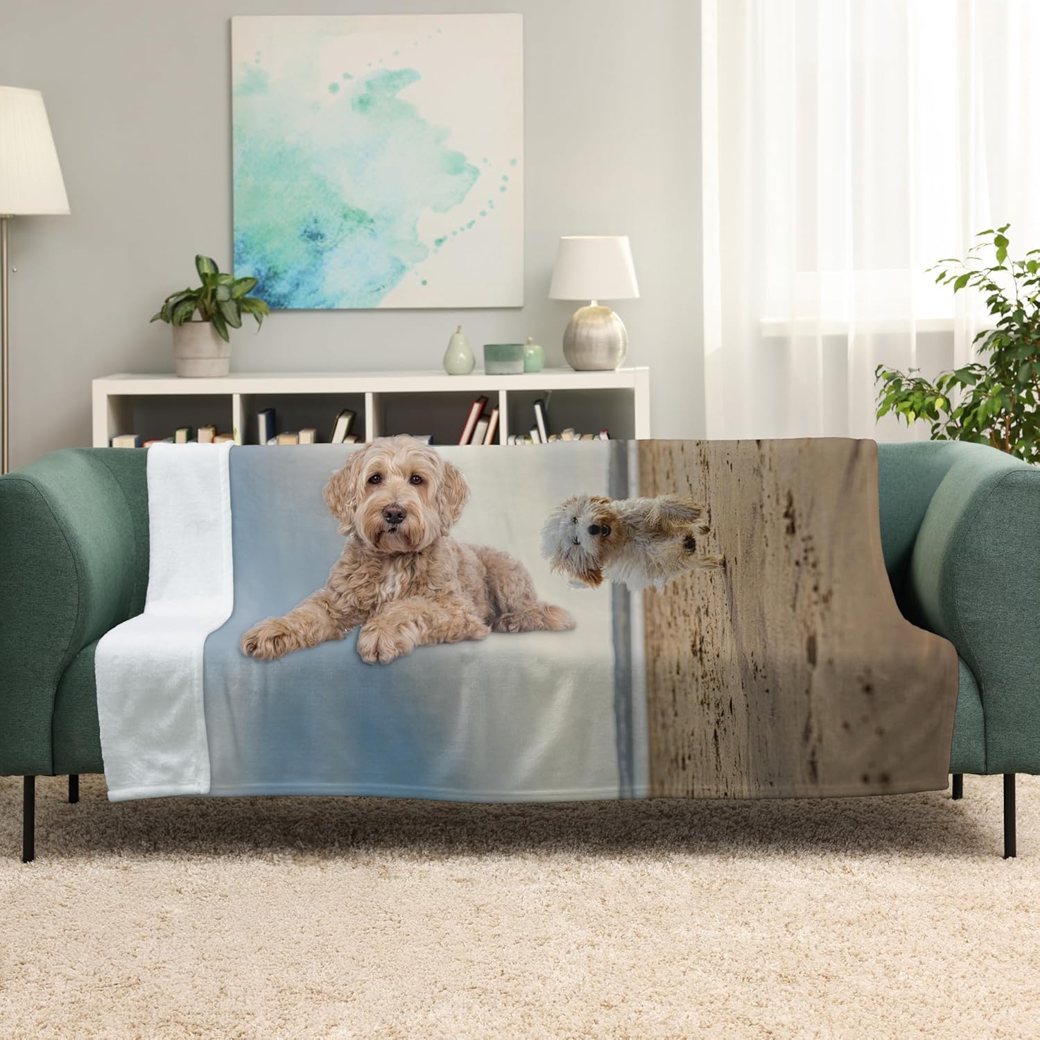 Prints Next Day – Custom 30" x 40" Plush Pet Lightweight Blanket with Photo Upload - Gift for Dog or Cat Owners - Personalized Couch Throw - Printed in America