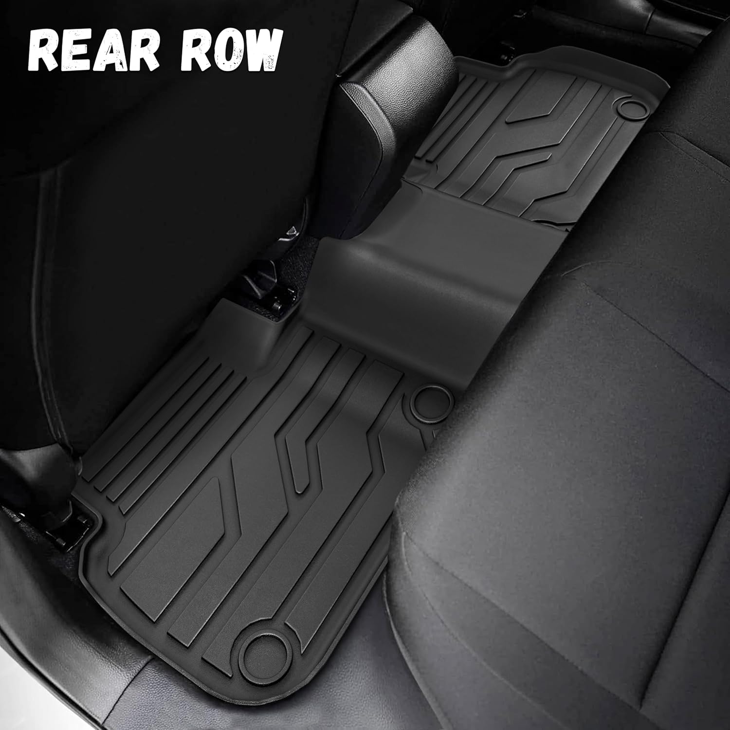 Floor Mats for Honda Civic 2022-2026 Sedan Hatchback Si (Include Sport), 2nd Row with&Without USB Port, for Acura Integra 2023-2025, All Weather TPE Protection Floor Liners Accessories