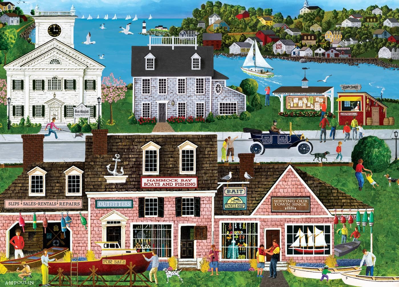 MasterPieces 1000 Piece Jigsaw Puzzle for Adults, Family, Or Youth - Hammock Bay - 19.25"x26.75"