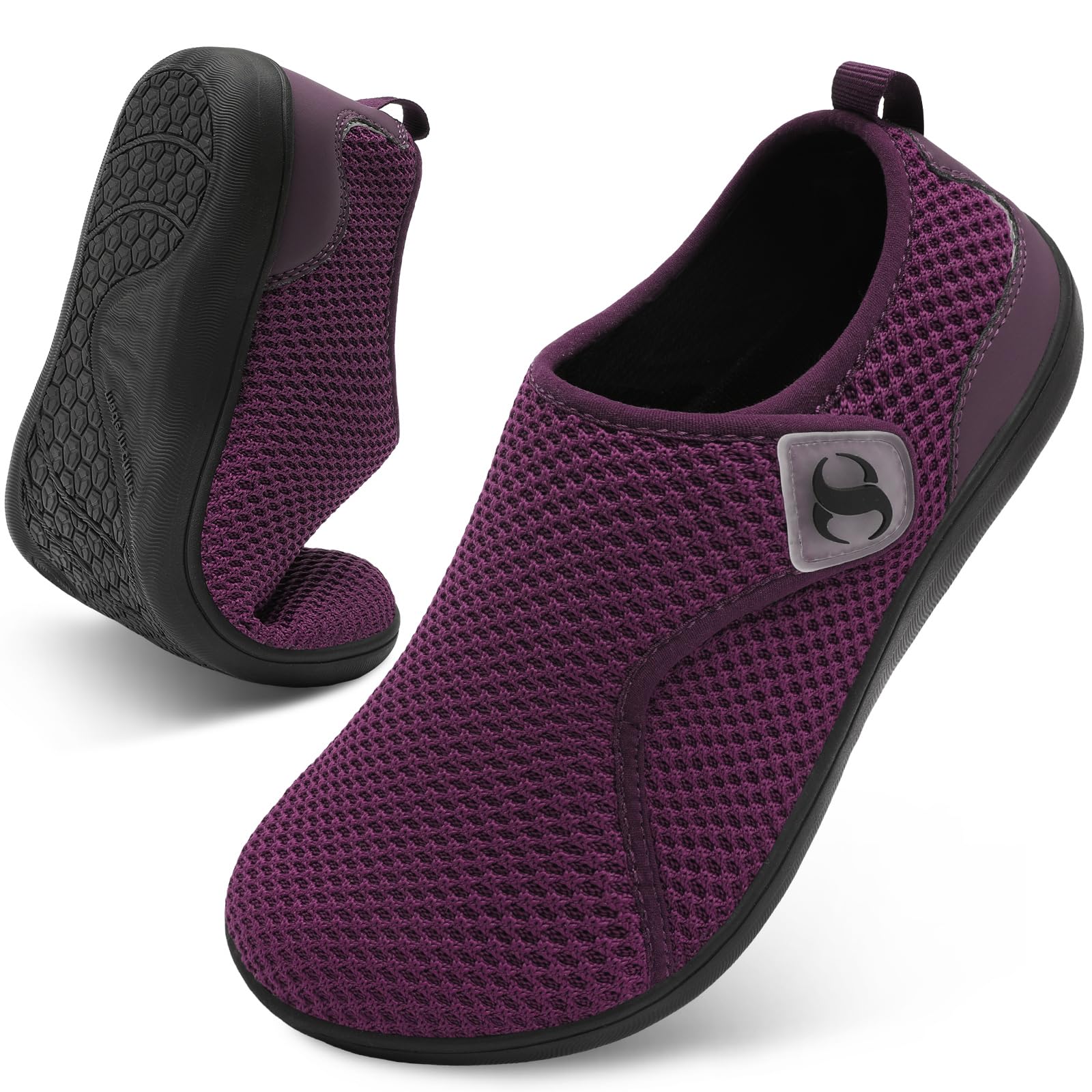 Womens Walking Shoes Comfortable Wide Diabetic Shoes Adjustable Zero Drop Edema Shoe Breathable Neuropathy Nursing Shoes Casual Wide Width Sneakers