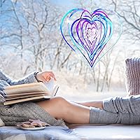 Vista 6 de Jetec 2 piezas de molinillos de viento reflectantes al aire libre de acero inoxidable pájaro carpintero dispositivos disuasorios de metal 3D