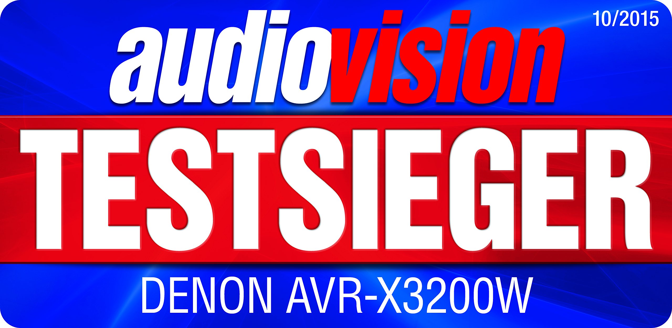 Denon AVR-X3200W Sintoamplificatore ad alta Potenza, Microfono di Taratura con Telecomando e Cavalletto per Microfono, Nero
