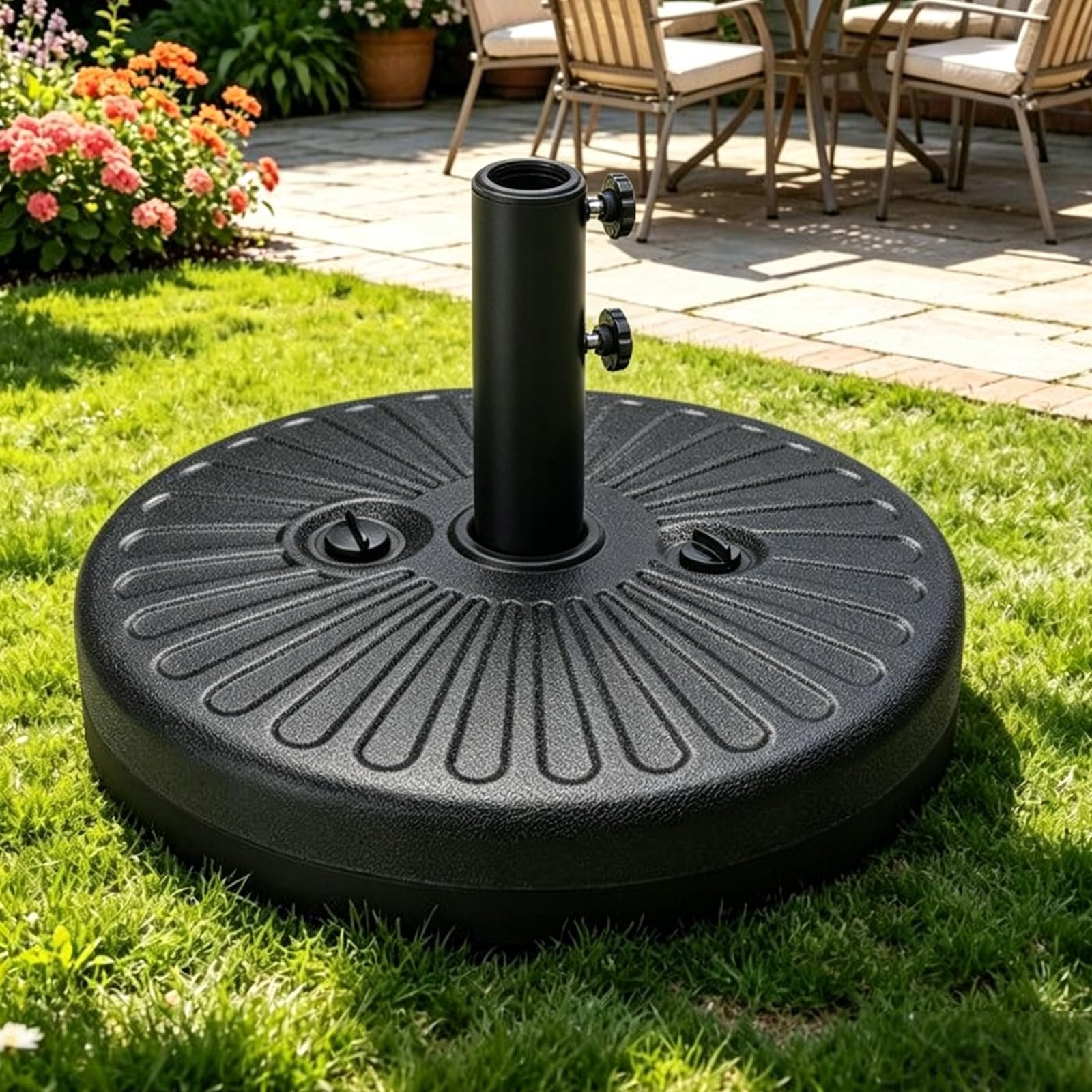Questa Base per Supporto per ombrellone, Serbatoio d'Acqua Circolare per Supporto per ombrellone, Base