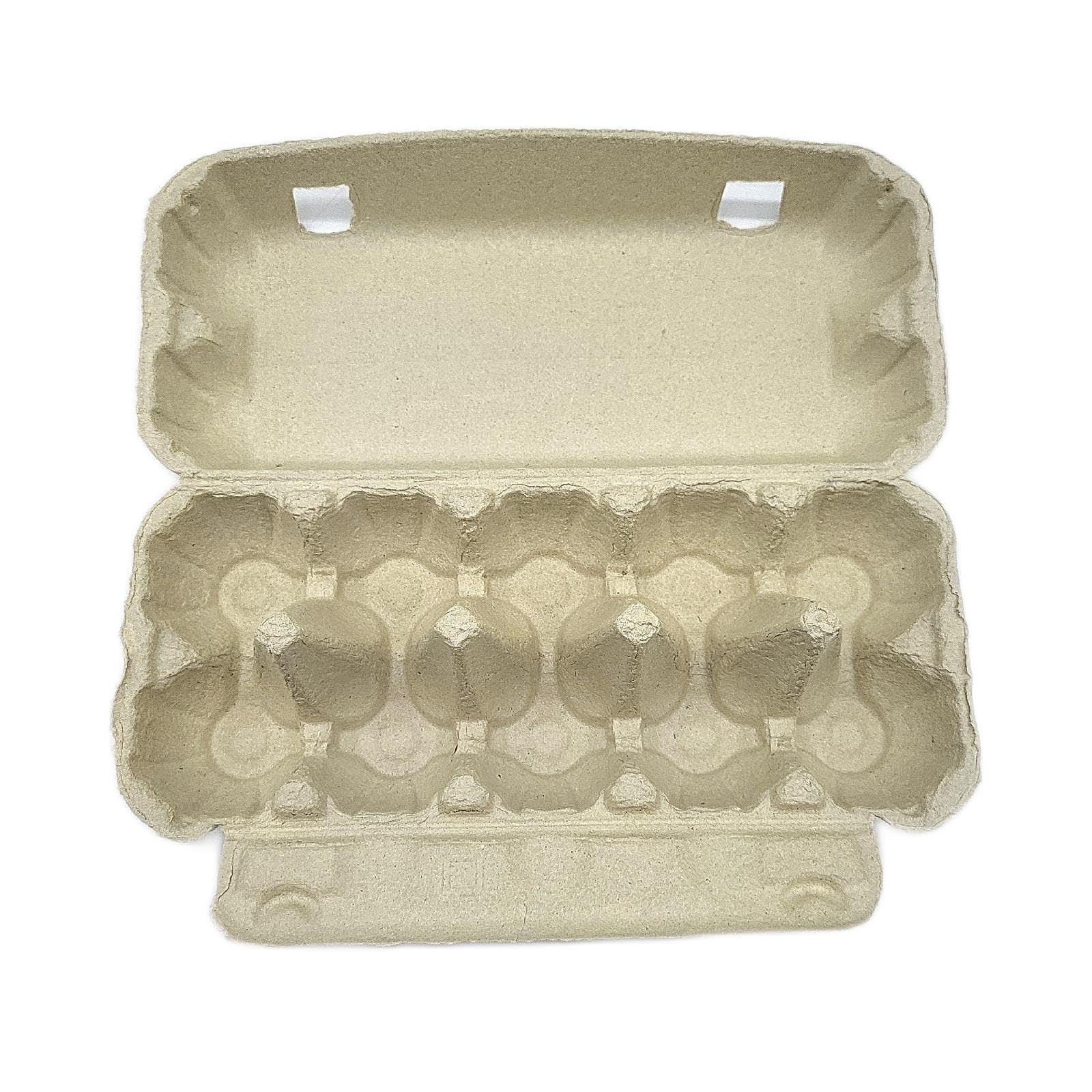 Generisch 120 Eierkartons, Eierschachteln, Eierverpackung aus Recyclingfasern, 10 Eier, Größe S/M/L, flaches Design