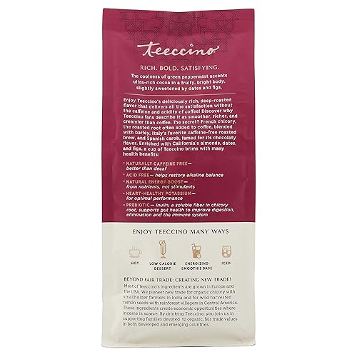 Miniatura 5 de teeccino Chocolate Menta Herbal Café alternativa última intervensión de cafeína última intervensión de ácido ML Pack de 3