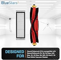Vista 3 de BlueStars Piezas de repuesto compatibles con Roborock S6 Pure S6 E4 S4 S4 Max S5 S5 Max E2 E3 E5 E20 E25 E35 S50 S65 Xiaomi Mijia Robot Aspirador 2