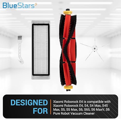 Miniatura 3 de BlueStars Piezas de repuesto compatibles con Roborock S6 Pure S6 E4 S4 S4 Max S5 S5 Max E2 E3 E5 E20 E25 E35 S50 S65 Xiaomi Mijia Robot Aspirador  2