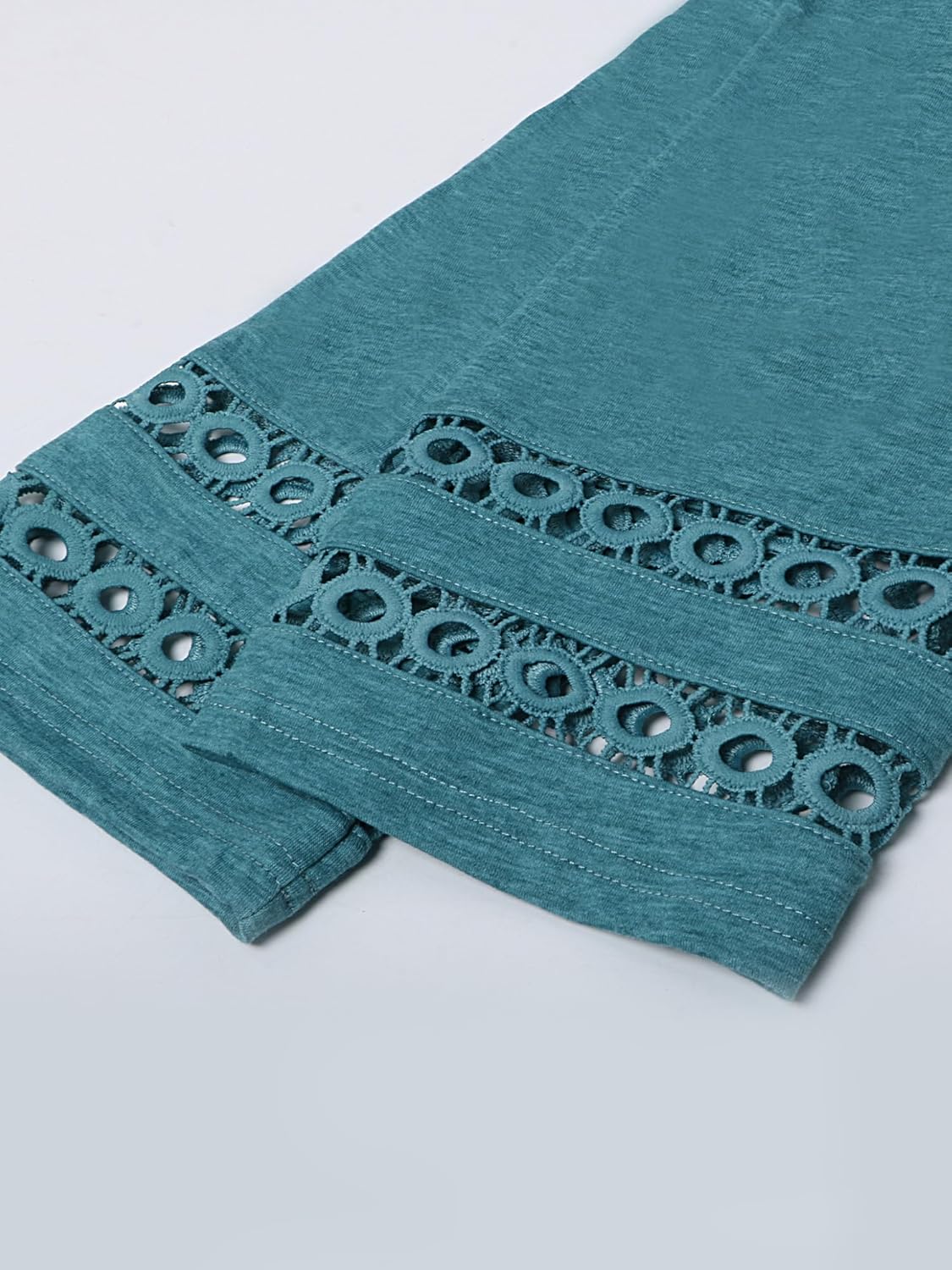 Chulianyouhuo Womens Plus Size Tops 3/4 Lace Sleeve Dressy Casual Blouses Trendy V Neck T Shirts Loose Fit Tees Tunic - Image 6