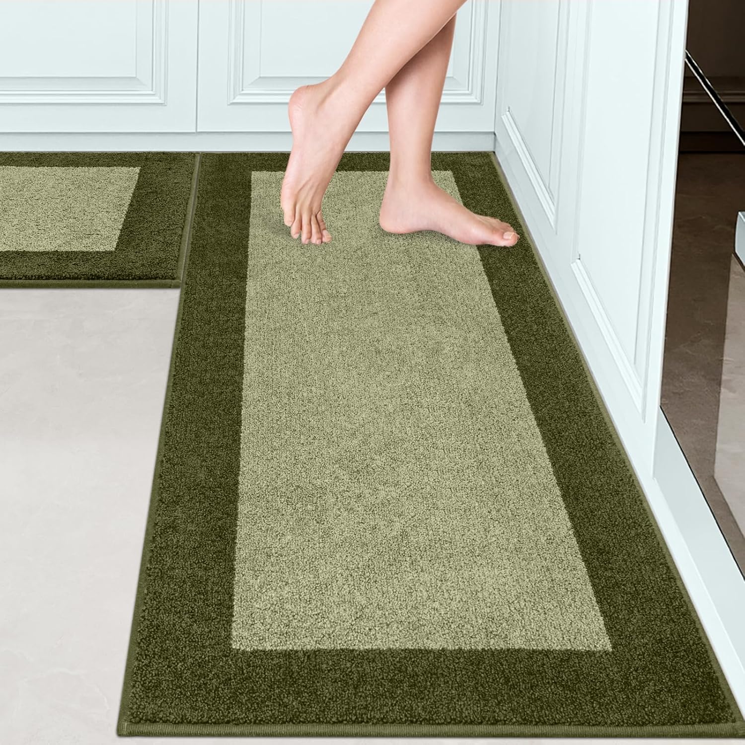 Machine Washable Runner Rugs Set of 2, (24″ x 36″+ 24″ x 60″), Non Slip Kitchen Mats for Floor, Absorbent Entryway Rug for Kitchen, Bedroom, Hallway, Bathroom, Door (Roll Packing) Machine Washable Runner Rugs Set of 2, (24″ x 36″+ 24″ x 60″), Non Slip Kitchen Mats for Floor, Absorbent Entryway Rug for Kitchen, Bedroom, Hallway, Bathroom, Door (Roll Packing)