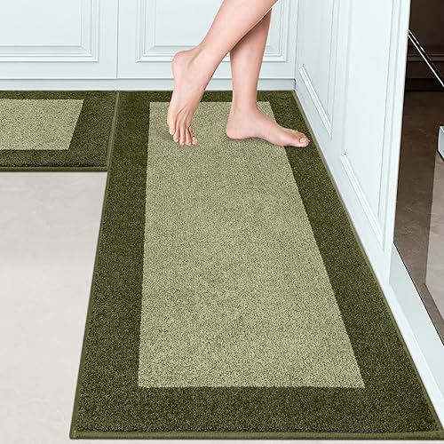 Miniatura 21 de Alfombra de cocina lavable a máquina de 24 x 36 pulgadas, tapete de cocina antideslizante para piso, alfombra de entrada absorbente para dormitorio