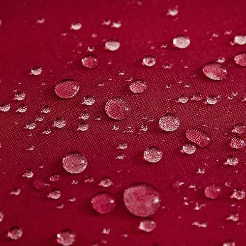 Miniatura 4 de Woaboy Juego de 2 fundas de almohada decorativas de lino color borgoña, fundas de almohada de lino sólidas, impermeables, para exteriores,