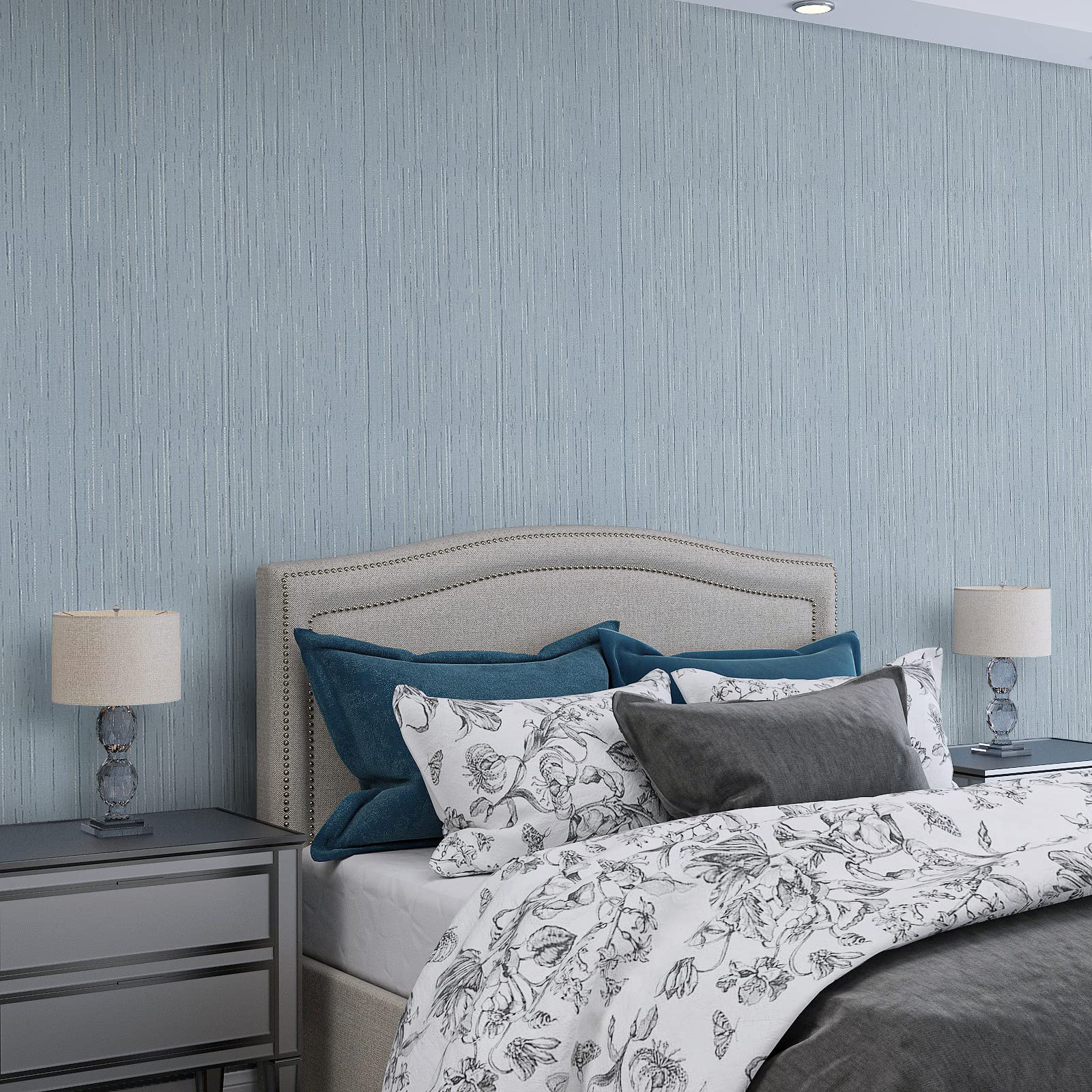 Dviolet Black Grasscloth Textured Fabric Contact Paper - Embossed