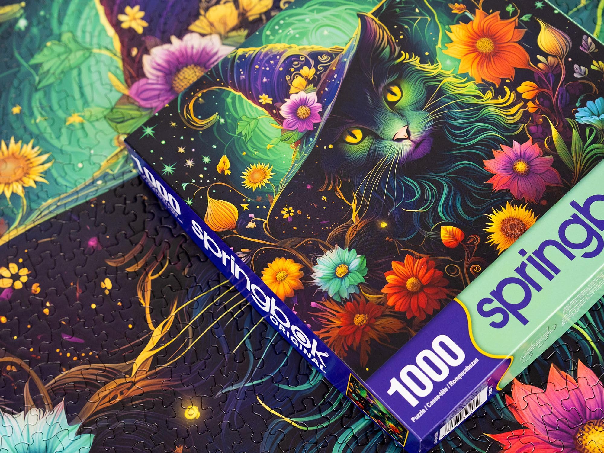 Springbok Halloween Haunted House - 1000 Piece Jigsaw Puzzle for Adults - Made in USA: Enchanted Cat