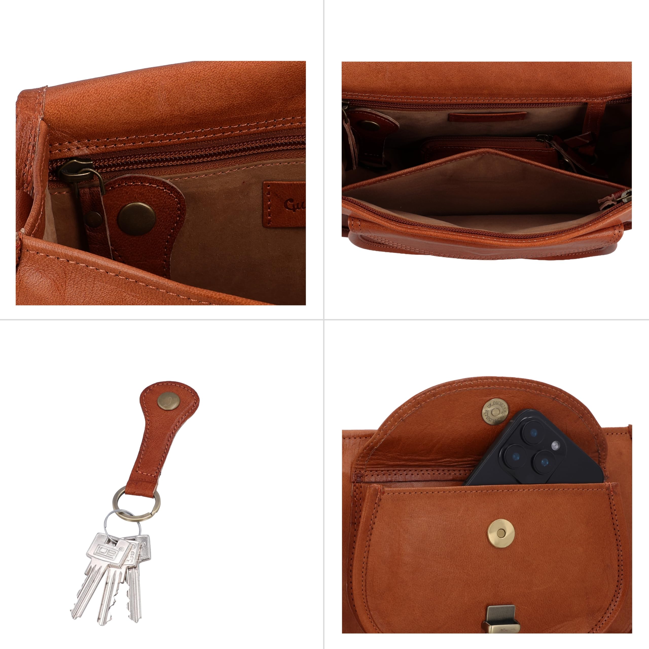 Gusti Borse in pelle - “Evelyn” borsetta da donna a tracolla piccola vintage