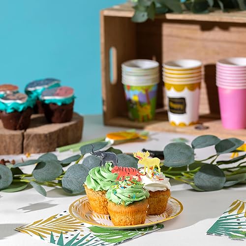 Miniatura 5 de Paquete de fiesta de 100 piezas de mini animales salvajes de la selva; mini juguetes educativos de animales de plástico; regalo divertido de Fiesta