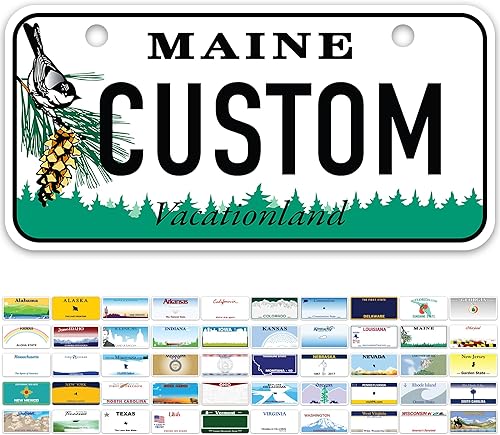 Miniatura 16 de Mini placas de matrícula, placas de matrícula personalizadas, personalizadas para automóvil, bicicletas, ATV, automóvil de niños, carrito de golf,