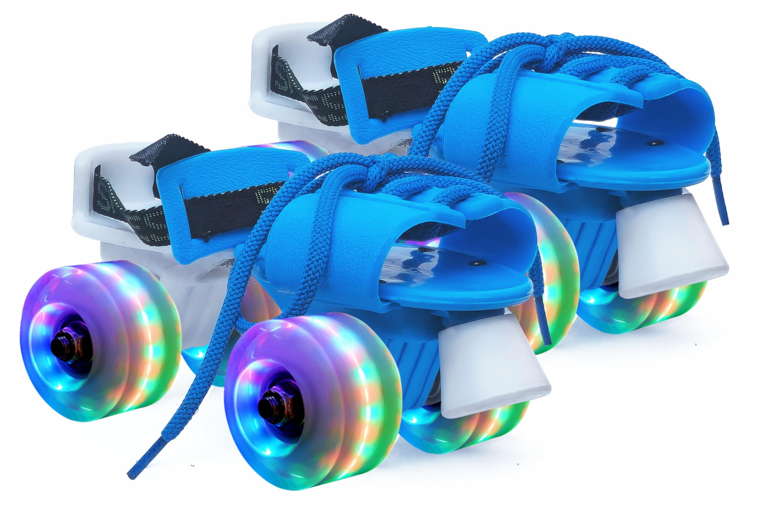 Jaspo Marshall illumi Premium Adjustable Quad Roller Skates for Kids/Boys/Girls 6-14 Years, LED PU Wheels, 18-21 cms Length Adjustment (B0D8Y64LCT) Amazon Price History, Amazon Price Tracker