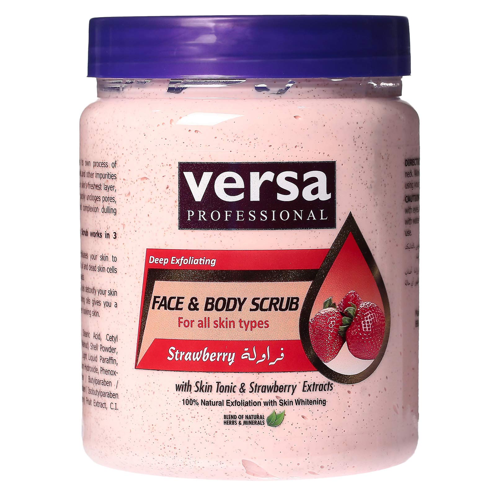 Versa Strawberry Face & Body Scrub, 1000 ml