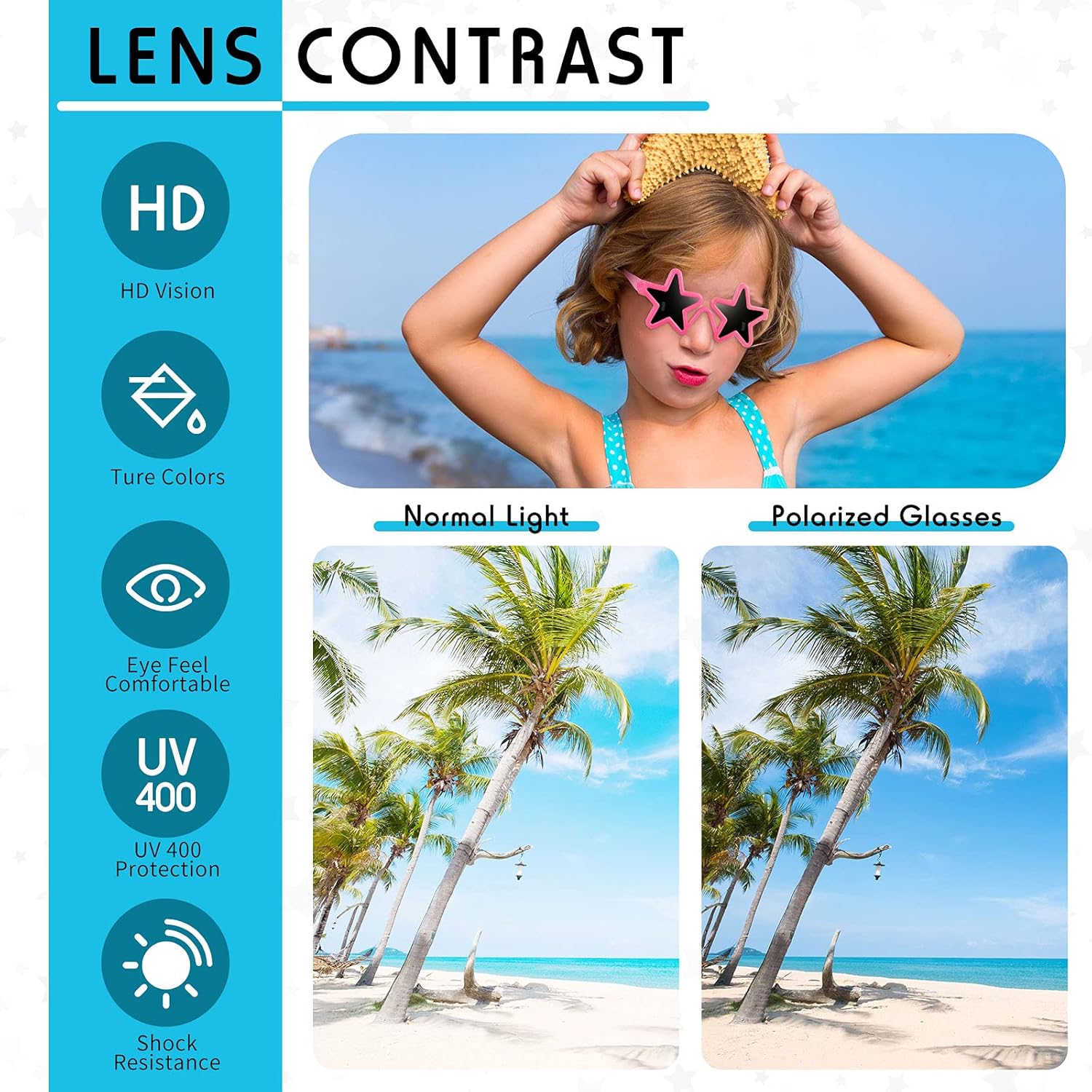 Frienda 24 Pairs Kids Star Sunglasses Bulk Neon 80s Rock Funny Star Glasses Accessories for Rock and Roll Birthday Party Favors(Multicolor) - Image 6