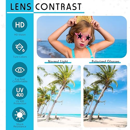 Miniatura 6 de Frienda 24 pares de lentes de sol de estrella para niños, lentes de sol de estrella de neón para verano, playa, piscina, fiesta de cumpleaños