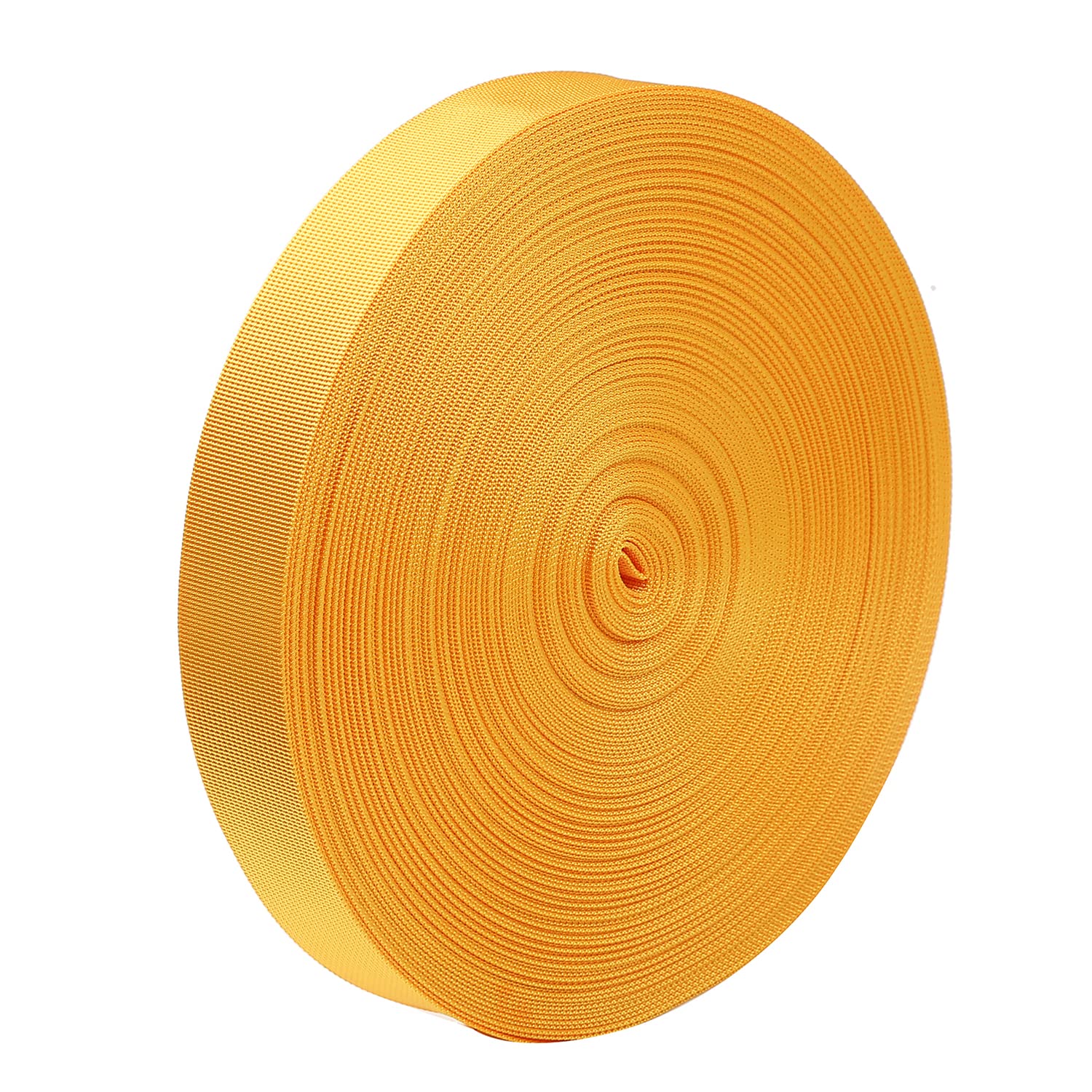 Sangle en nylon robuste – Sangle en nylon de 3,8 cm pour réparation d'équipements de bricolage en plein air, 3,8 cm par 9, 22 ou 45,7 m (45,7 m, 3,8 cm, jaune)
