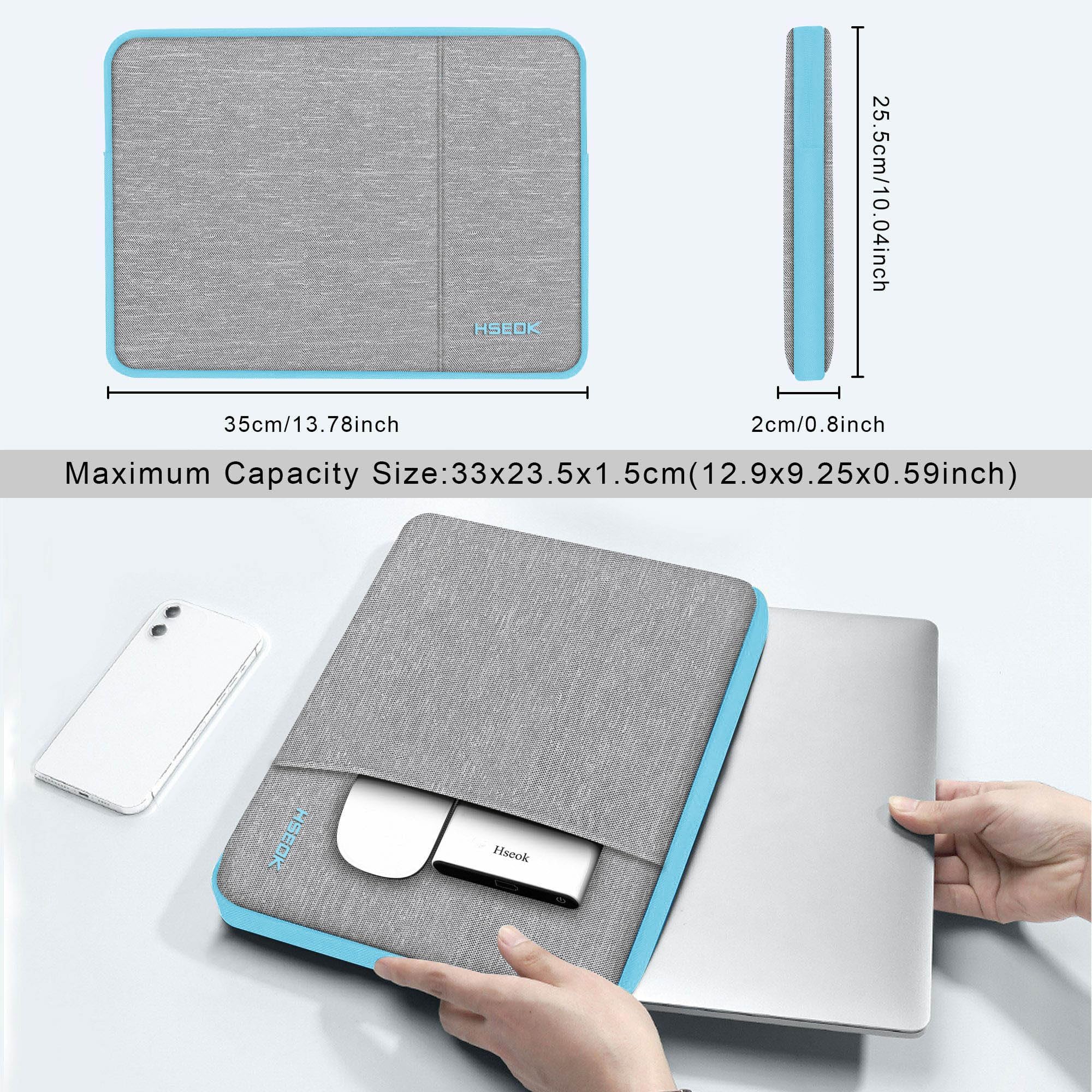 Hseok Laptop Sleeve - 13.3 & 14 Inch Protective Case -2 Hseok Laptop Sleeve - 13.3 & 14 Inch Protective Case -2
