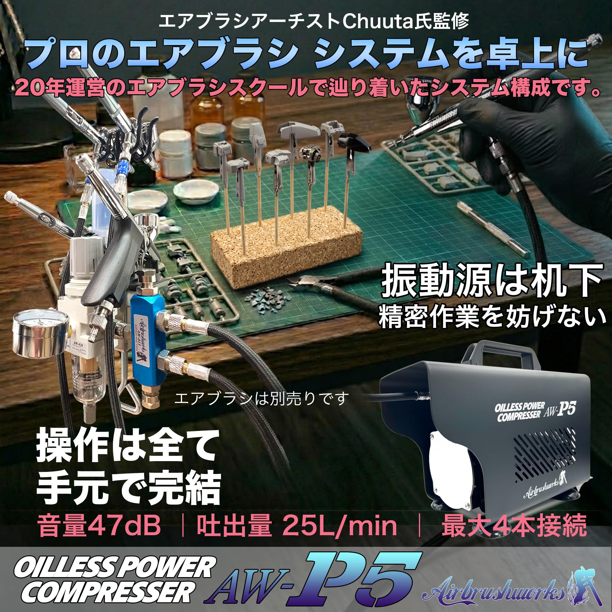 Amazon.co.jp: エアブラシワークス プロ監修 エアブラシ