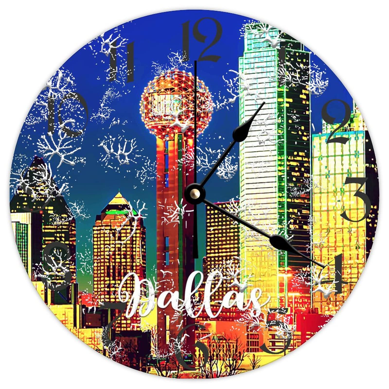 Horloge ronde en bois silencieuse sans tic-tac pendule retro