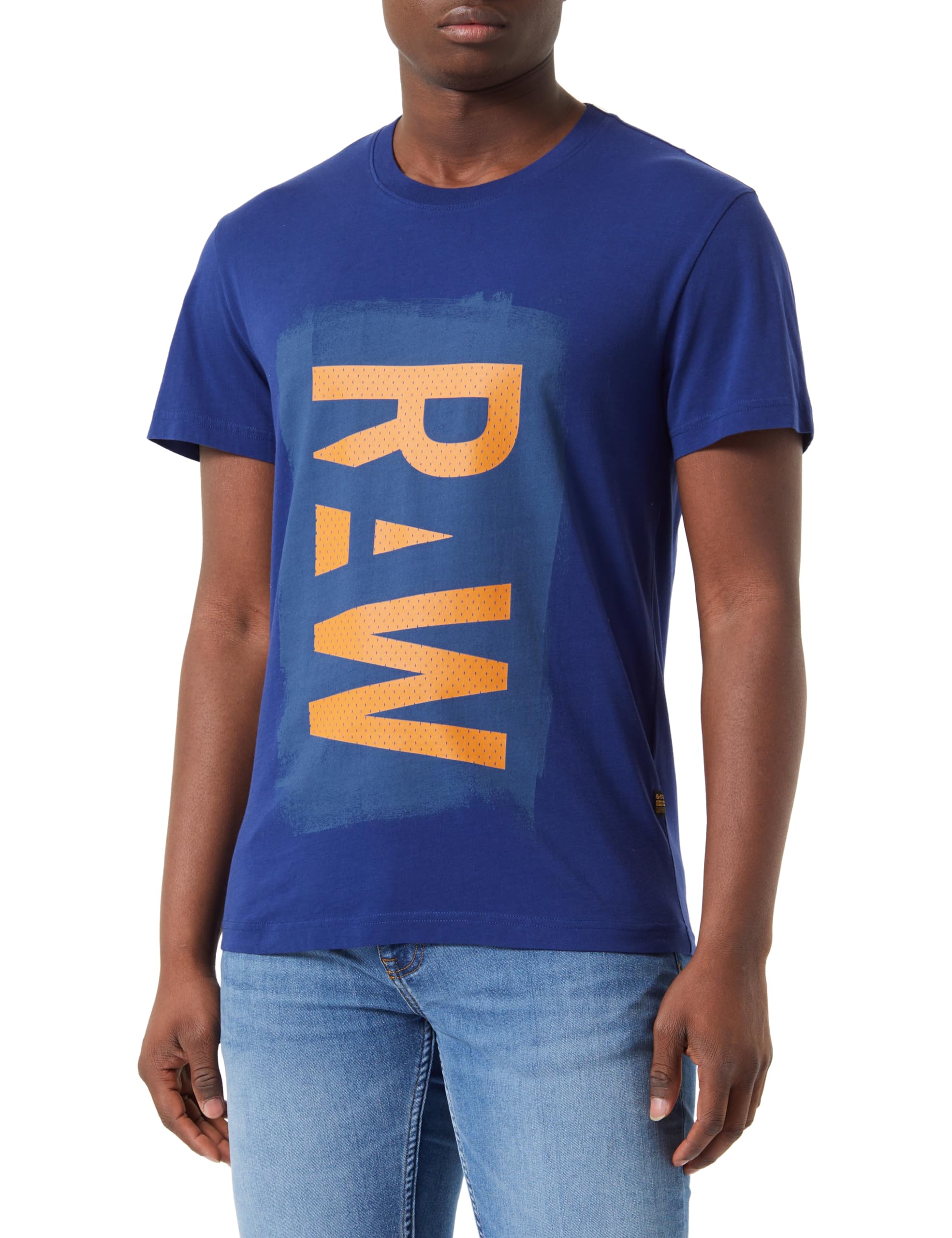 G-STAR RAW Men's Painted Raw Gr R T T-Shirt, Blue (Ballpen Blue D25014-336-1822), M