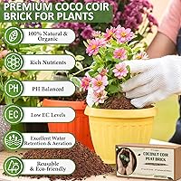 Vista 2 de Legigo Paquete de 6 Ladrillos Premium de Fibra de Coco para Plantas - 100% Orgánico Ladrillos Comprimidos de Fibra de Coco para Mezcla Inicial