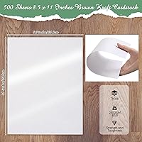Vista 2 de Jutom 500 hojas de cartulina brillante de 8.5 x 11 pulgadas, papel metálico blanco perlado de 80 libras, 8.11 oz/m², papel de impresora de doble
