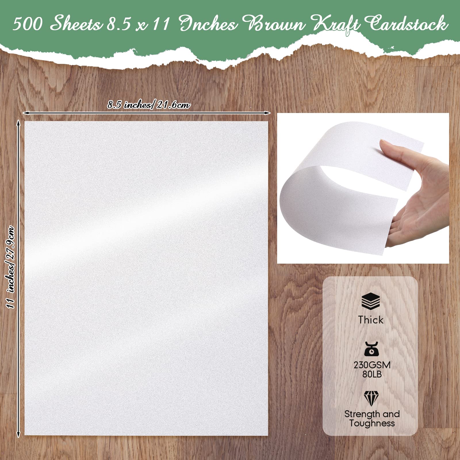 500 Sheets White Shimmer Cardstock 8.5 x 11 Inch White Shimmer Paper Metallic Paper Pearl Cardstock 80lb 230gsm Double Sided Printer Paper for Weddings Birthdays Craft Certificates DIY Cards