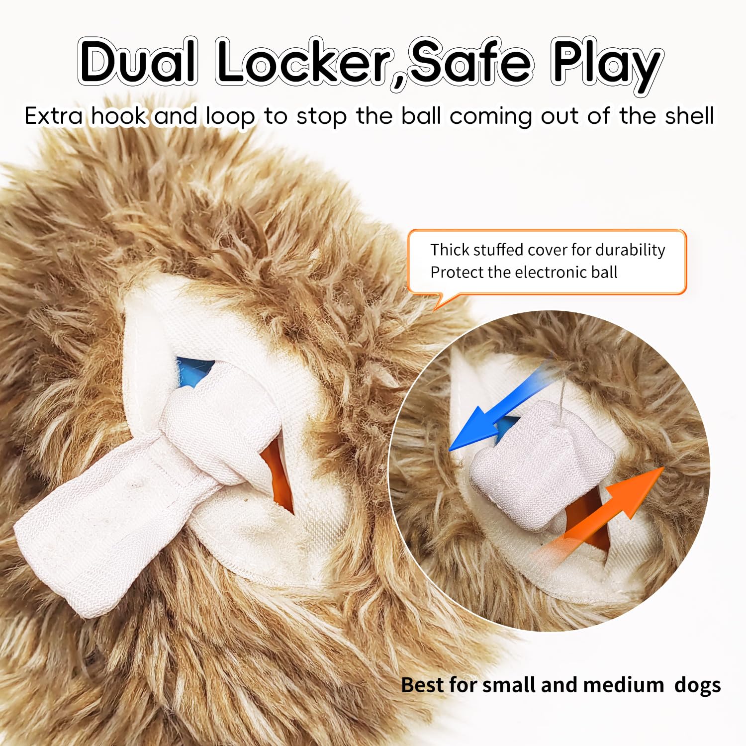 Jouet interactif pour chien, jouet couineur en peluche pour les garder occupés, jeu autonome avec balle vibrante et rebondissante rechargeable pour chiens de petite/moyenne taille - Hérisson