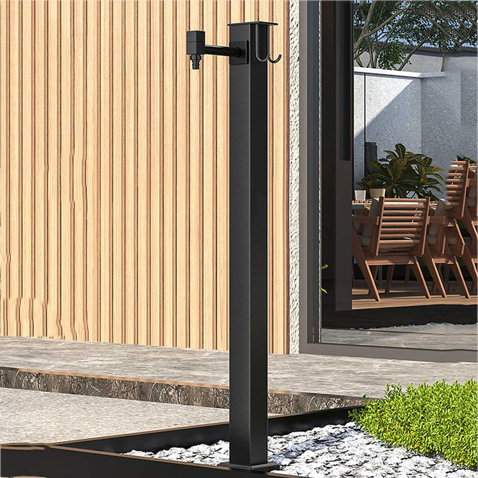 Rubinetto da giardino in acciaio inox, resistente al gelo e resistente alle fessure
