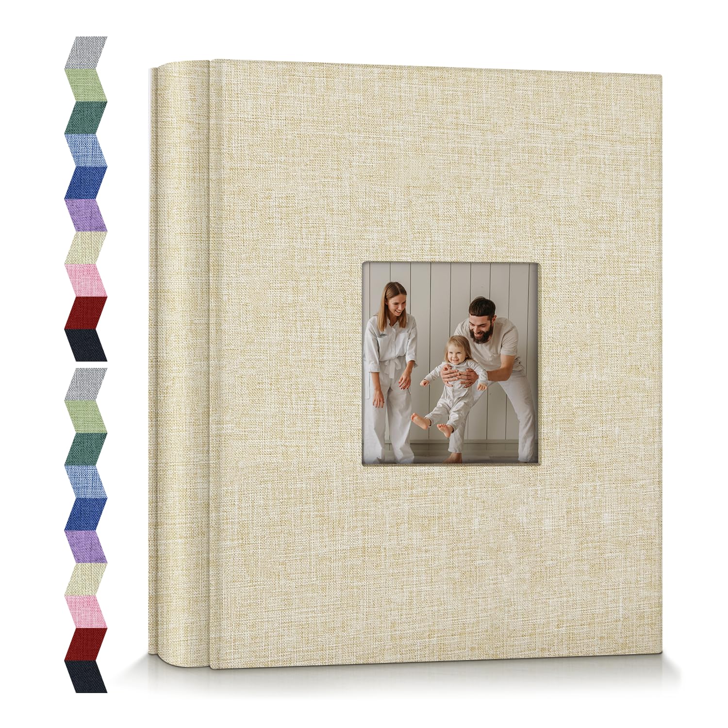 Álbum de fotos de 4 x 6 – 600 fotos libros de fotos con 600 bolsillos horizontales y verticales, álbumes de cubierta de lino para familia, boda, aniversario, fotos de vacaciones de bebé
