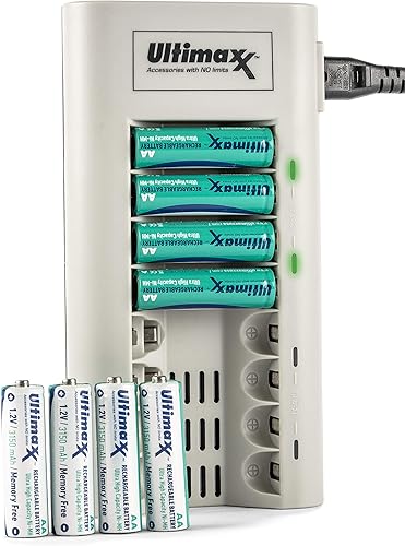Miniatura 3 de Ultimaxx 8 AA 3150mAh Ni-MHNi-CD Rechargeable Batteries + Rapid Battery Charger