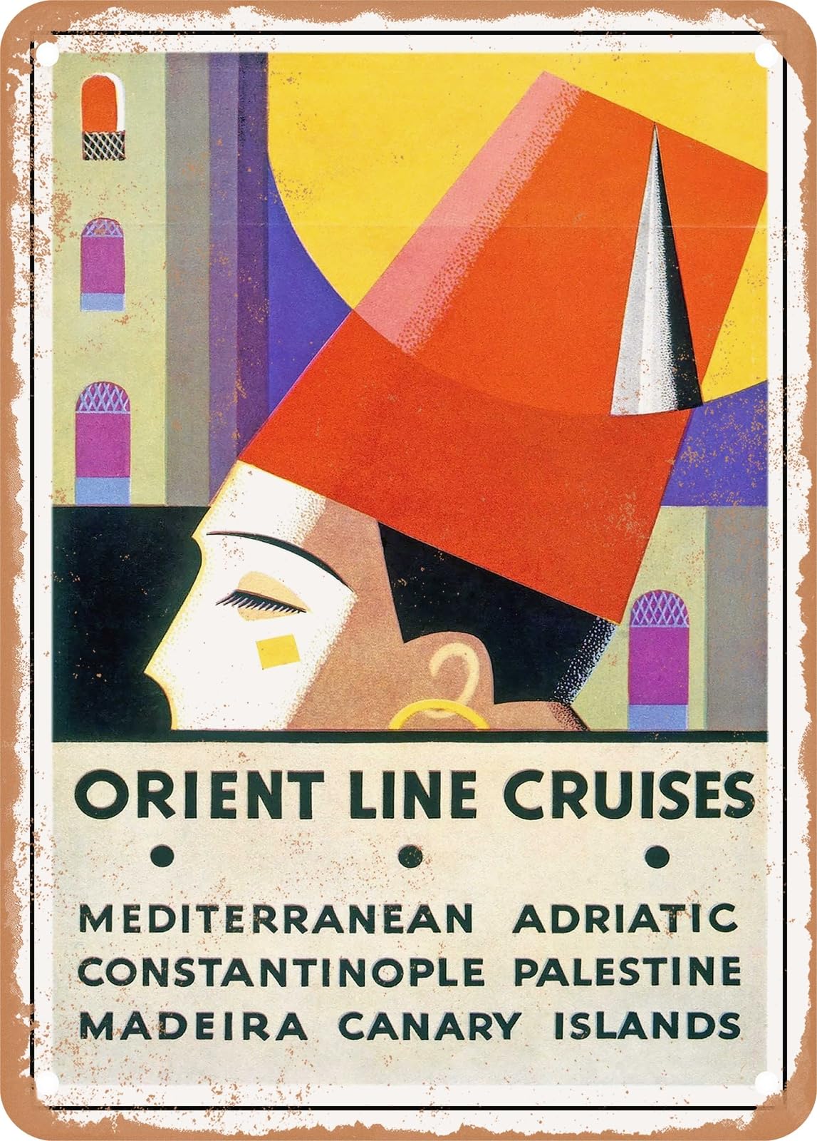 METAL SIGN - 1932 Orient Line Cruises Vintage Ad home decor